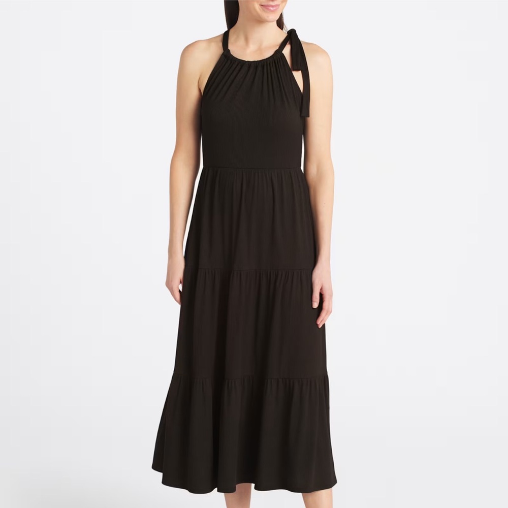 KAILEIGH Whitney Knit Tiered Keyhole Back Midi Dress LP Stitch Fix New With Tags